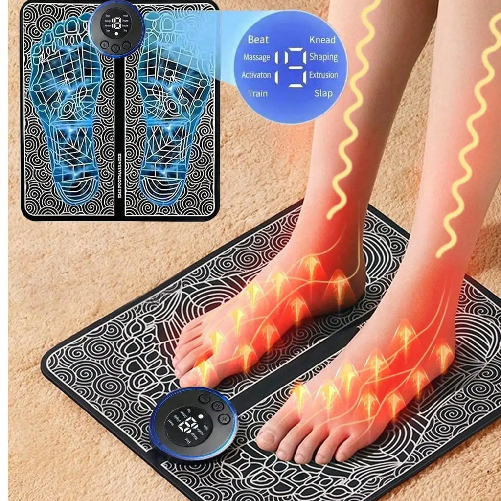 EMS Foot Massager Rechargeable Massage Pad Foot Relaxation Pad Electric Foot Massage Tools Promote Blood Circulation