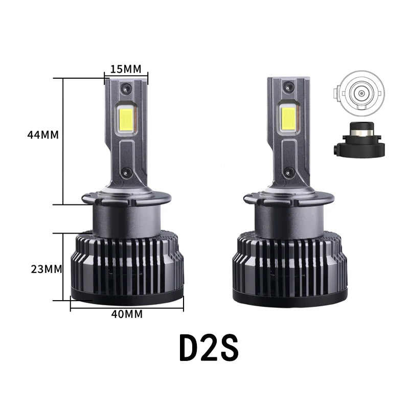 D1S D3S LED Headlights HID D2S D4S D8S 70W Auto lamp High Low Beam D2R D4R CANBUS Led Two-sided CSP Chip 6000K Plug&Play 12V 24V