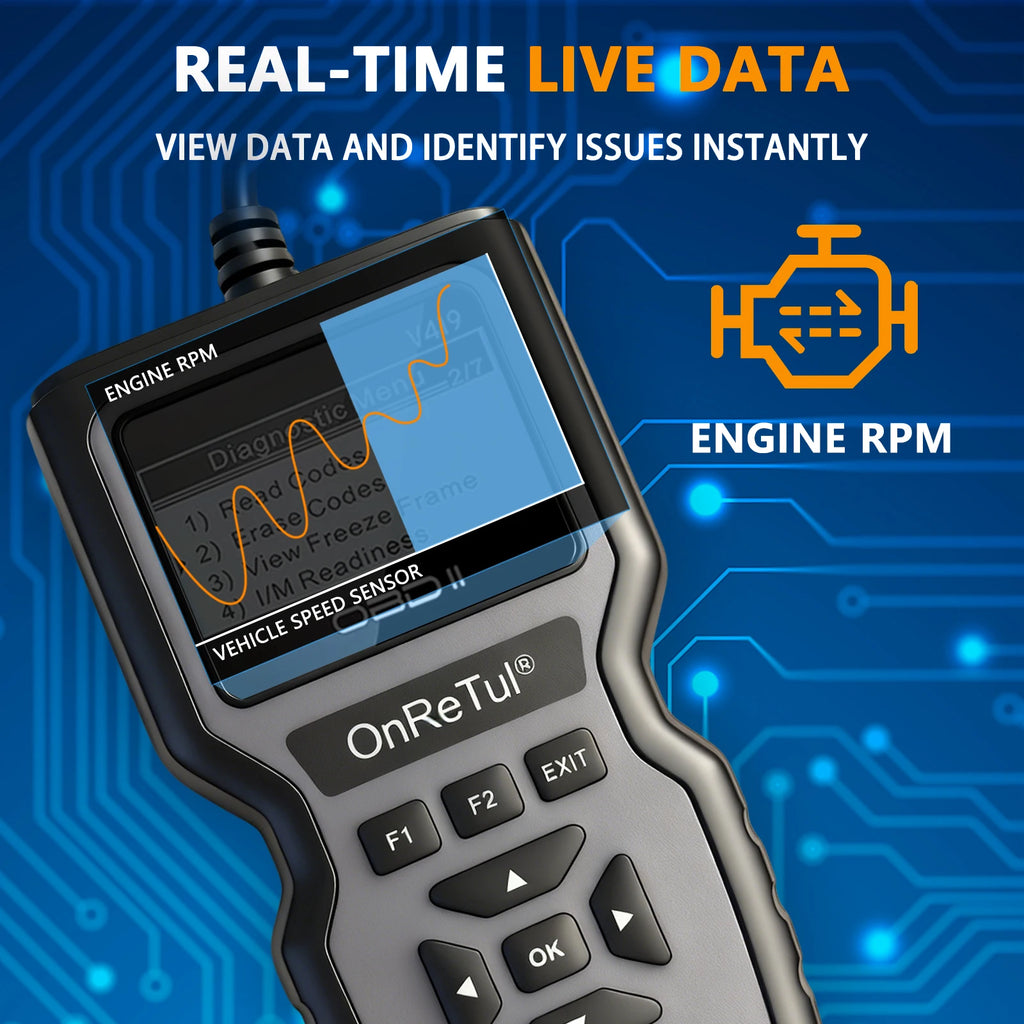 2025 Latest Obd2 Scanner Code Reader Car Engine Fault Scanner Can Diagnostic Scan Tool, Reads and Erases All Error Codes for Obdii/Eobd Protocol Vehicles after 1996, No Battery Required