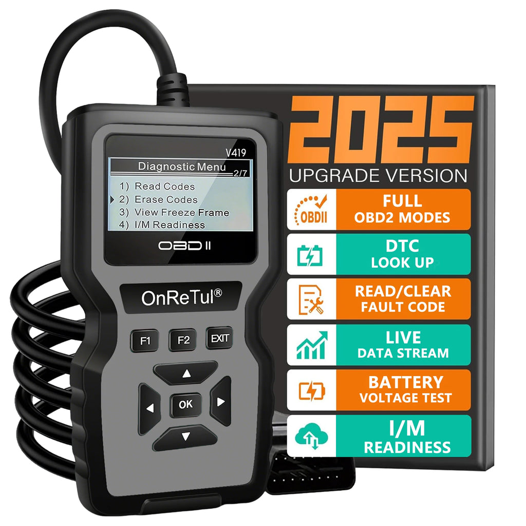 2025 Latest Obd2 Scanner Code Reader Car Engine Fault Scanner Can Diagnostic Scan Tool, Reads and Erases All Error Codes for Obdii/Eobd Protocol Vehicles after 1996, No Battery Required