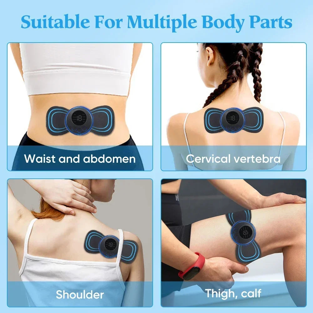 EMS Electric Neck Massager Muscle Massage Stimulator Low Frequency Instrument Back Cervical Calf Patches Joints Relief Body