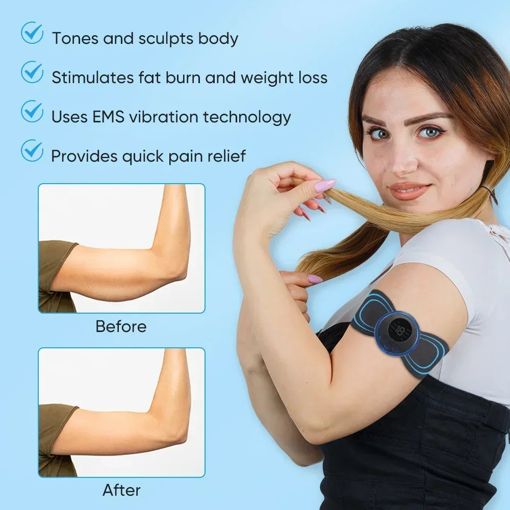 EMS Electric Neck Massager Muscle Massage Stimulator Low Frequency Instrument Back Cervical Calf Patches Joints Relief Body
