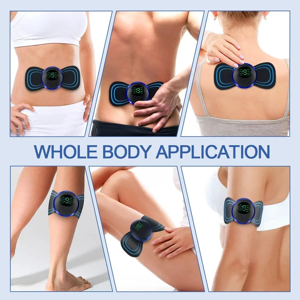 EMS Electric Neck Massager Muscle Massage Stimulator Low Frequency Instrument Back Cervical Calf Patches Joints Relief Body