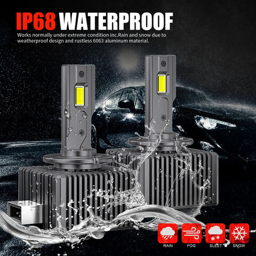 D1S D3S LED Headlights HID D2S D4S D8S 70W Auto lamp High Low Beam D2R D4R CANBUS Led Two-sided CSP Chip 6000K Plug&Play 12V 24V